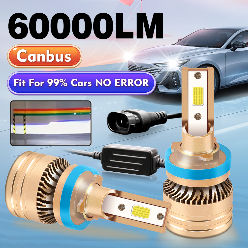 200W 12V 6000K 車用 LED ライト H1 H4 H7 H11 9005 9006 Hi Lo ビーム LED ヘッドライト電球ランプ 2 個パック