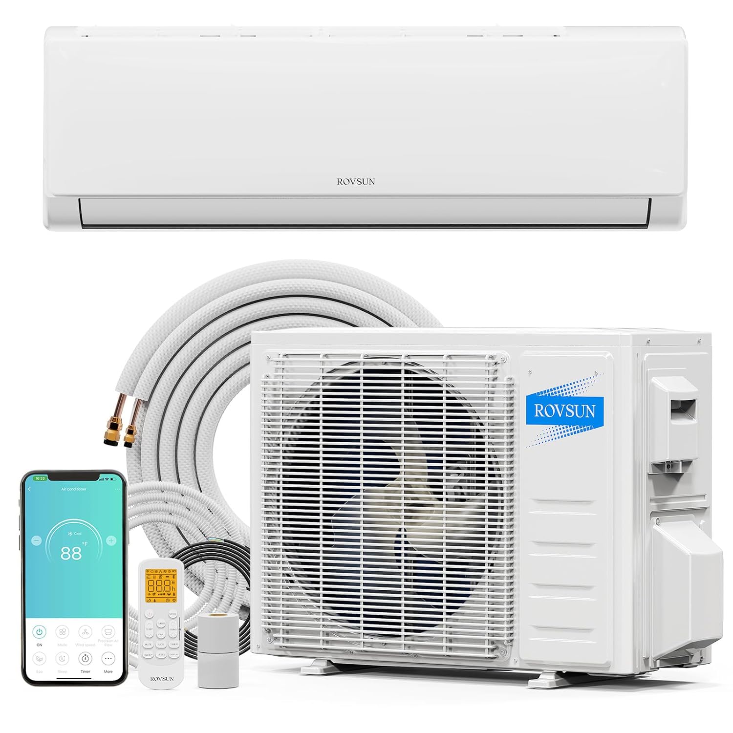 9000 BTU Wifi 対応ミニ スプリット エアコン