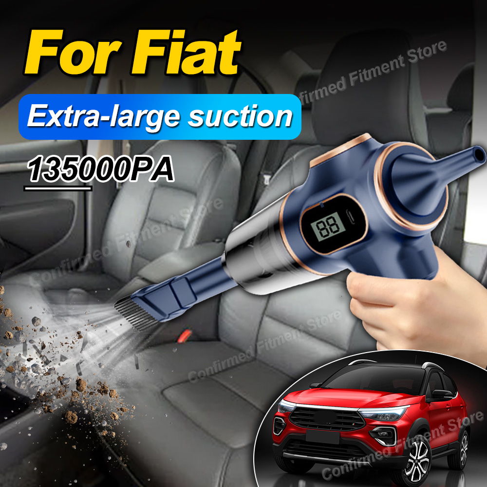 ワイヤレスポータブルマルチ用途車の掃除機 135000PA 特大吸引ディープクリーニングフィアット 500X 300 500 500C 500L