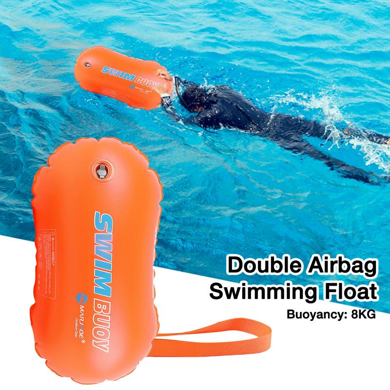 水泳ブイオープンウォーターダブルエアボグ安全水泳ブイ牽引フロートオープンウォータースイマー用