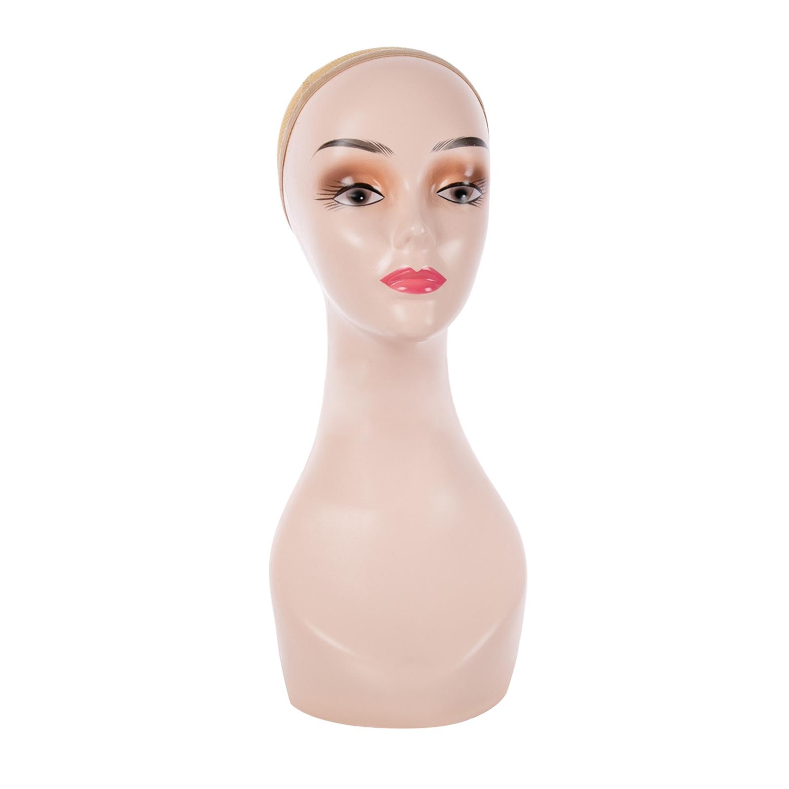 女性マネキンヘッドプロフェッショナルウィッグディスプレイスタンドヘアピースジュエリーウィッグ表示作成スタイリングネックレスメガネ