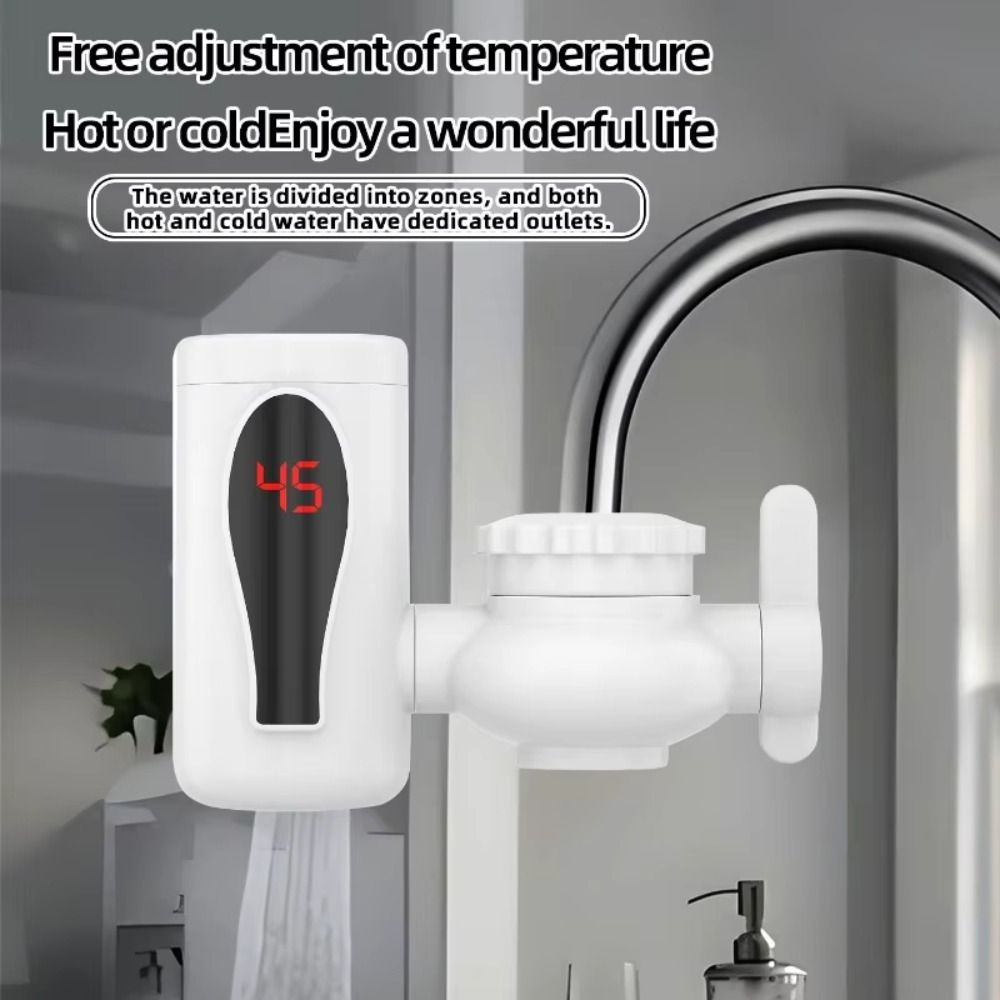 3000 ワット電力インスタント電気温水器急速加熱デジタルディスプレイインスタント温水蛇口回転可能なタップ LED ディスプレイ