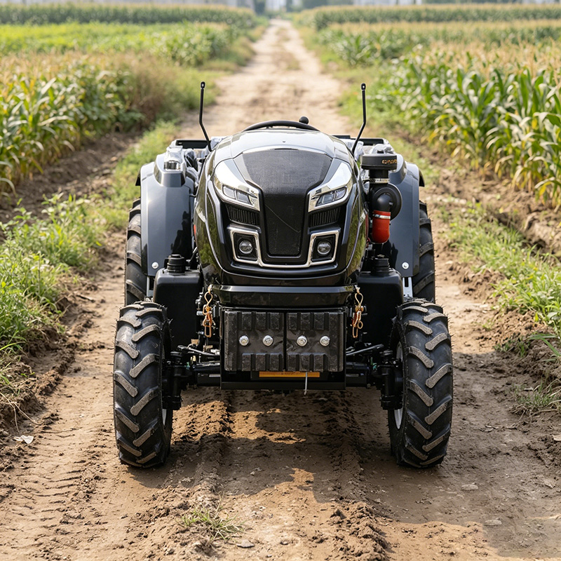 カスタマイズされたハイパワー 4WD 車輪付きトラクター、4 輪深耕耕運機、ロータリー耕運機、アップグレードされた耕運機