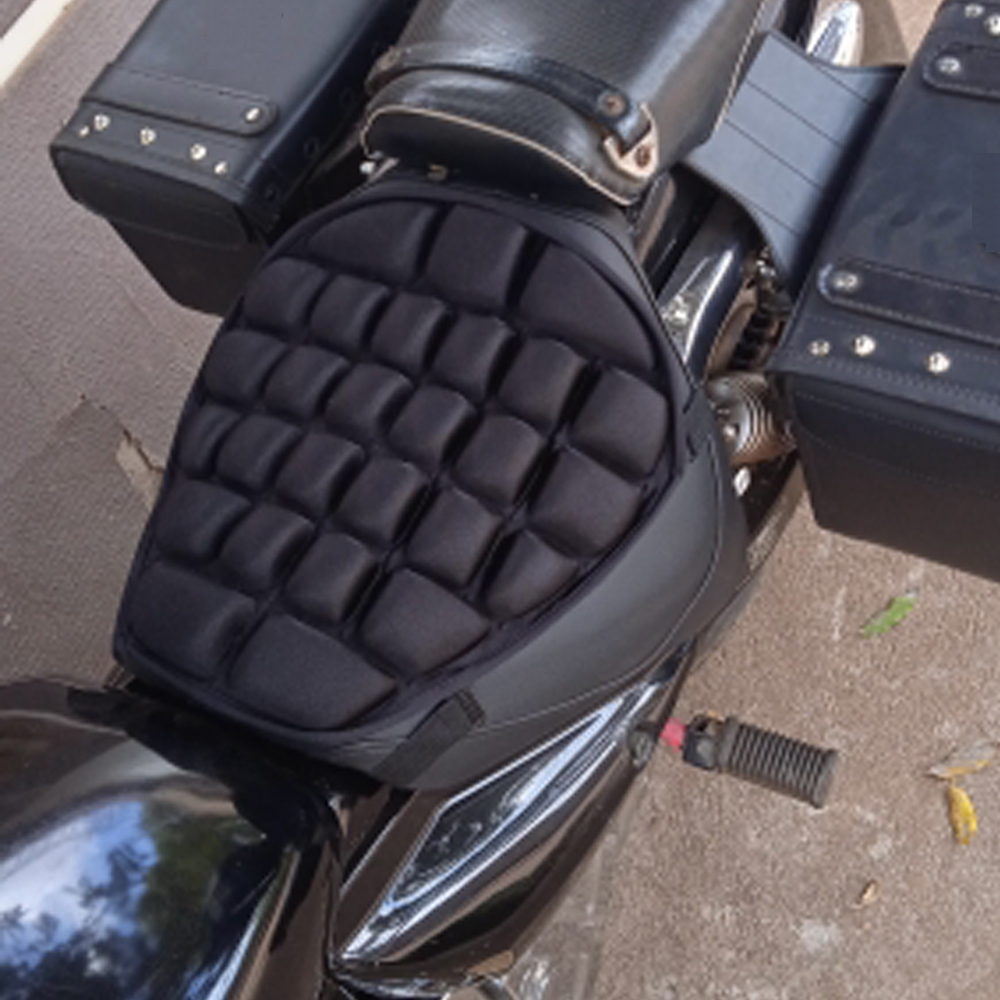 ホット 3D ゲルシートオートバイシートクッションアンチスリップバイク枕パッド快適日焼け止めゲルシートクッションオートバイアクセサリー