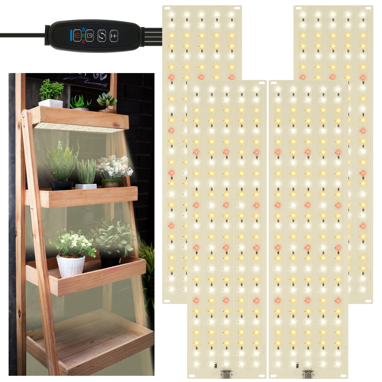 LED パネル成長ライト 135-570 ビーズ LED 20 ワットフルスペクトル超薄型ボード調光可能なタイマーキャビネット屋内植物用成長ランプ