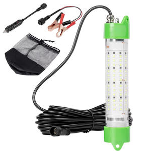 100W LED魚誘引剤、薄緑色の光、効果的なプラスチック製水中釣りルアー、7.5m保護カバー付き。