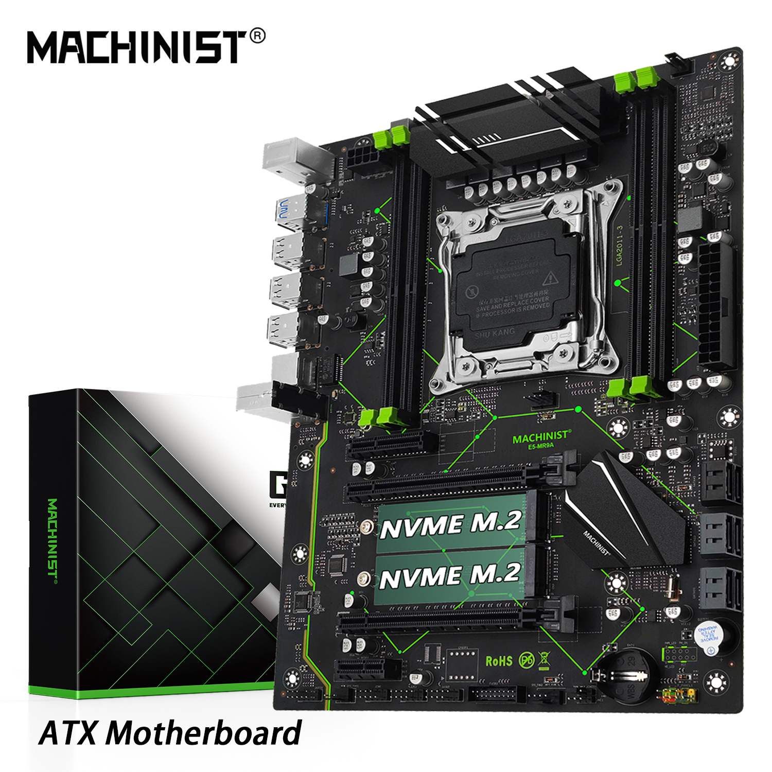 MACHINIST X99 MR9A V1.0 ATX マザーボード LGA 2011-3 サポート Xeon E5 V3/V4 CPU と DDR4 RAM NVME M.2 スロット USB3.0