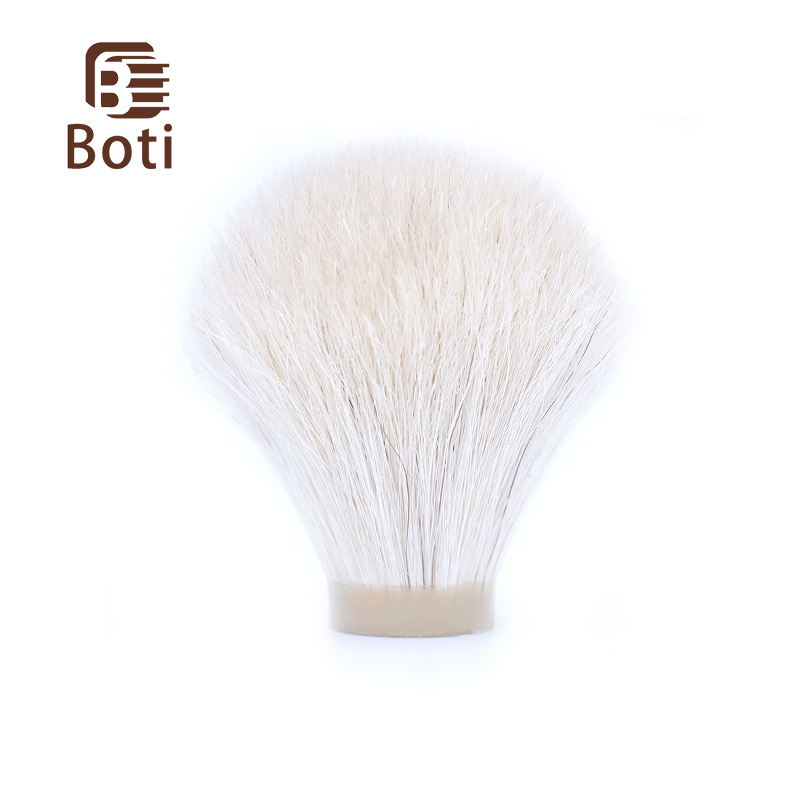 Boti ブラシ-白馬毛ノット超高密度手作りシェービングブラシノット男性のひげコント高品質ホースノット