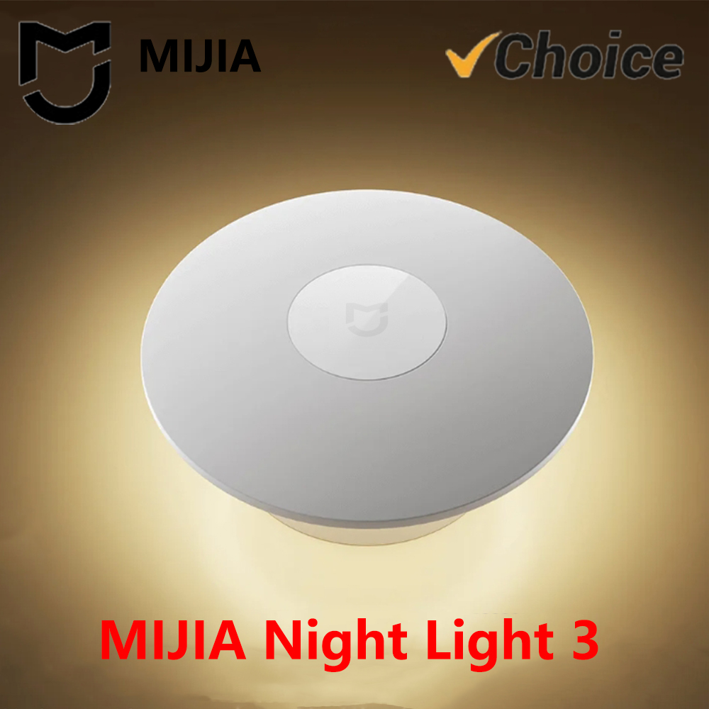 オリジナル新 MIJIA ナイトライト 3 調整可能な明るさ赤外線スマート人体センサー磁気ベーススマートホームライフ