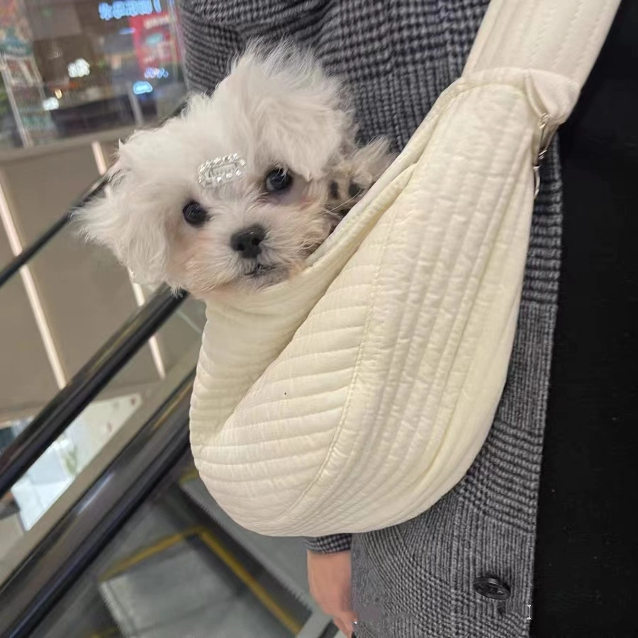 ポータブル屋外旅行子犬猫キャリアクロスボディショルダー/スリングバッグ軽量ペットキャリーバッグ実用的なペット旅行用品