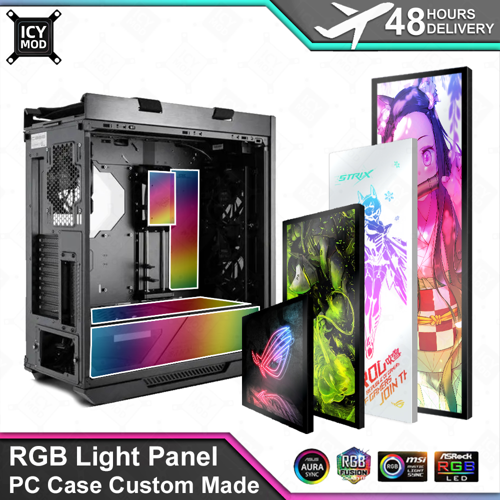 RGB 照明パネルカスタムメイド A-RGB カラフルなパネルオーラ同期水クーラー MOD PC ケース VGA バックプレートサイドパネルシンフォニー