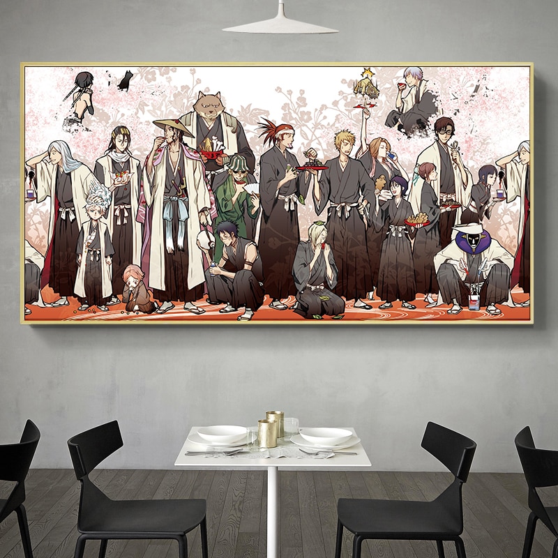 イチゴブリーチアニメキャンバス壁アート美的マンガポスターかわいいゲーマールームの装飾完璧な家の装飾壁画