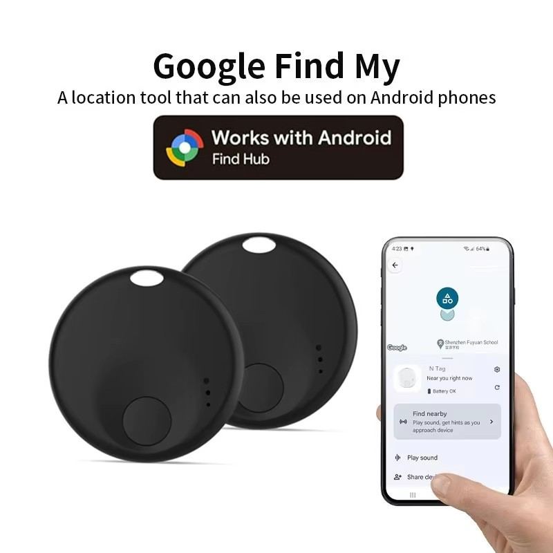 エアトラッカータグ Android Bluetooth トラッカー スマートタグ Google 検索ハブ APP 追跡ロケーター デバイスアイテムファインダーと連携 紛失防止