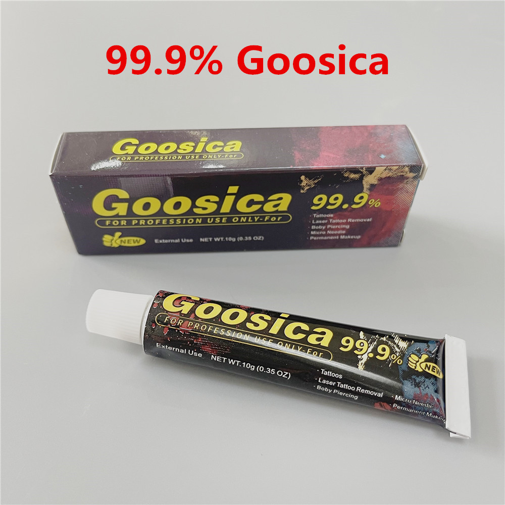新着 99.9% Goosica タトゥー クリーム ピンク前アートメイクマイクロブレーディング眉毛唇ボディ Skin10g