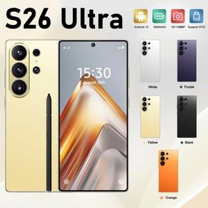 S26 ハイエンドスマートフォン 78MP・108MPカメラ 7.3インチ 1440×3120 16GB 1TB Android 15 8000mAh OTG