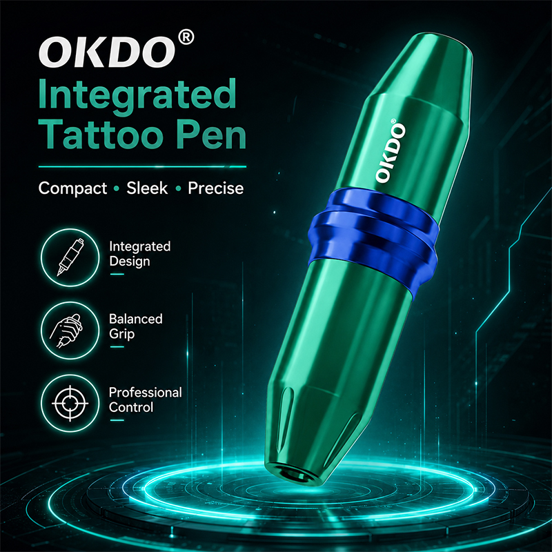 OKDO タトゥーペンマシン 超軽量設計 3.0mm ストローク 人間工学に基づいた快適なグリップ PMU アーティストワームホールタトゥーマシン用