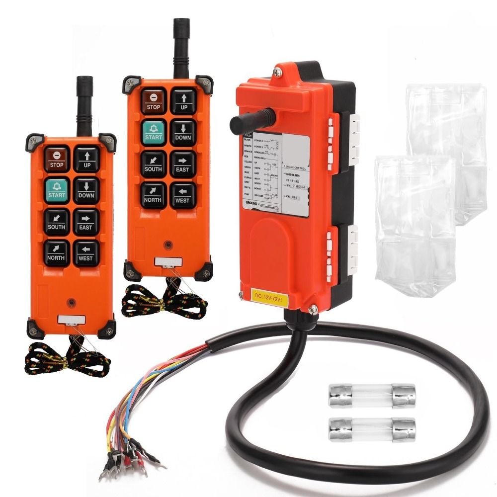 IP65 F21-E1B ワイヤレスクレーンリモコン 8 ボタンハンドヘルド電動リフトホイストワイヤレススイッチ受信機落下防止防水