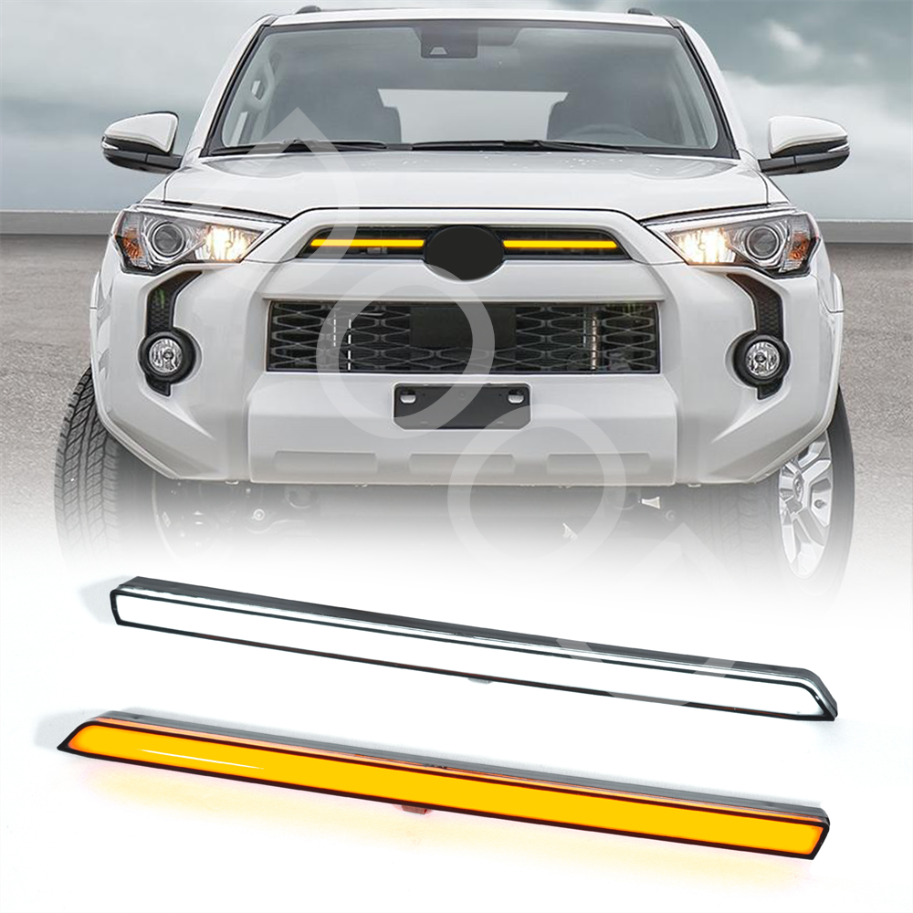 自動グリル Led ライトバートヨタ 4 ランナー 2015-2023 フロント Led Drl ターンシグナルライトラプターグリル LED ライト車の部品