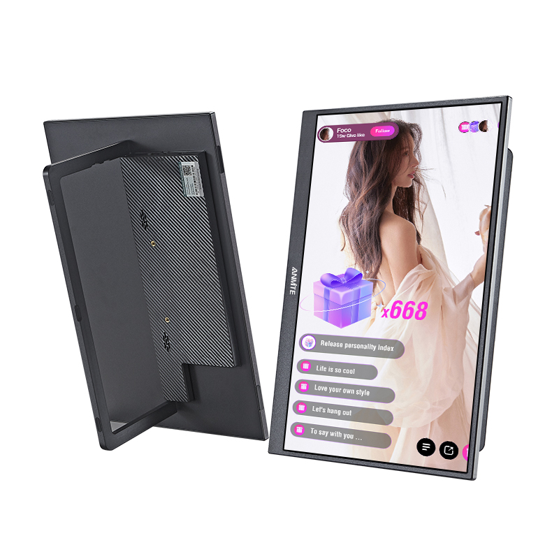 Anmite 14/15.6 Inch Wireless Projection Monitor Automatic rotation Portable Display for Laptop, Mac and Phone WiFi Projection