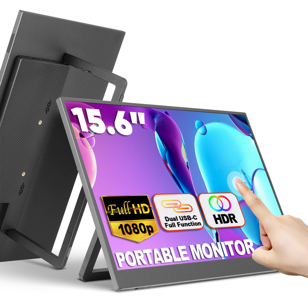 15.6 インチポータブルタッチモニター 1920*1080P 60Hz 16:9 タッチスクリーンディスプレイラップトップ XBox PS4/5 スイッチ携帯電話