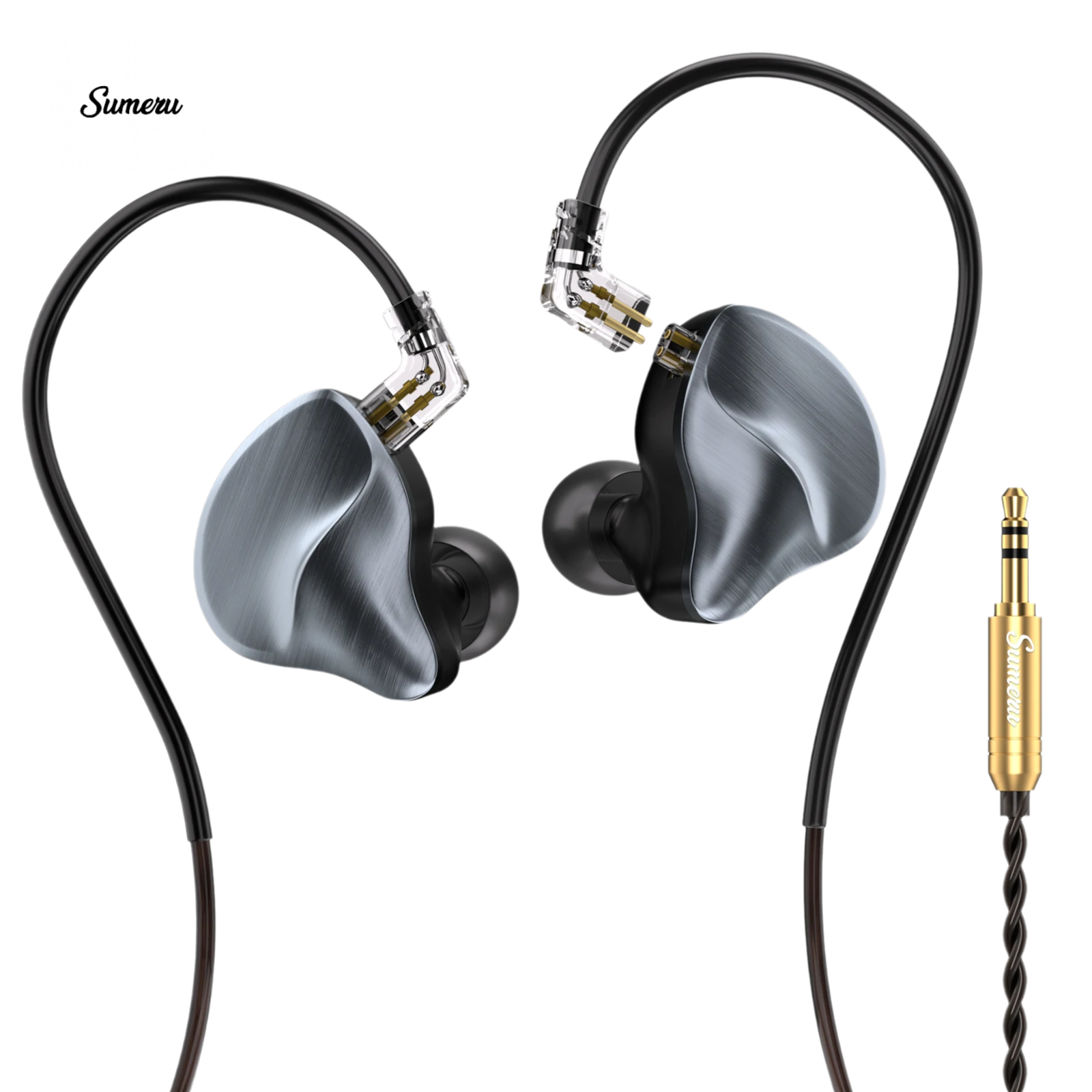 Sumeru S100 HiFi インイヤーヘッドフォン、ダイナミックドライバーおよび交換可能なケーブル付き高性能 IEM