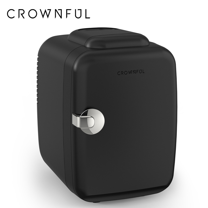 Crownful 4L ミニ冷蔵庫 110V 220V 美容メイクスキンケア冷蔵庫 AC/DC 加熱冷却美容冷蔵庫車のミニ冷蔵庫