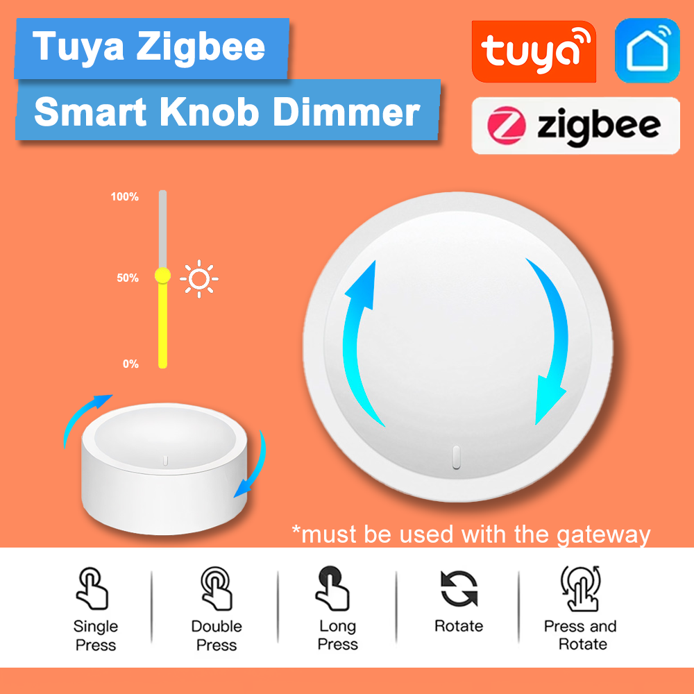 Tuya ZigBee スマート ノブ スイッチ ワイヤレス回転可能調光シーン ボタン コントローラー ホーム オートメーション リンケージ用