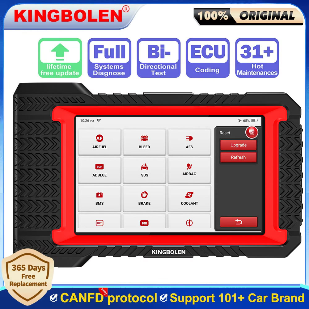 ライムタイム無料アップデート KINGBOLEN K7 全システム診断ツール 28 リセット ECU コーディング BI-Directional CANFD pk CRP919E BT