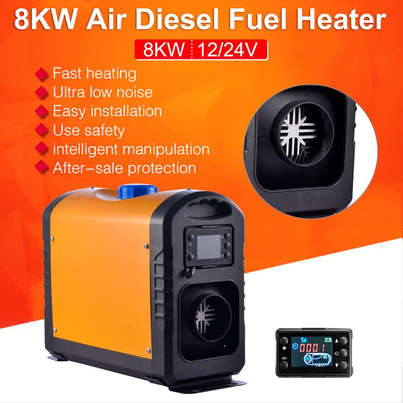 8KW ベバスト自律ディーゼルカーヒーター 12V エアパーキングヒーター液晶リモーター制御燃料式低ノイズ RV ウォーマー