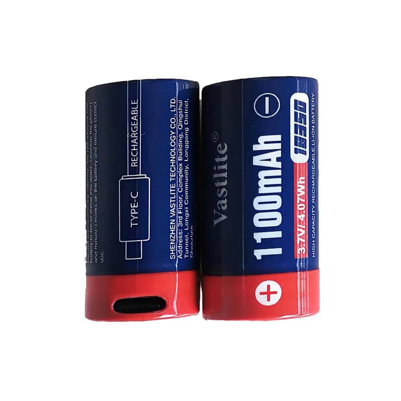 Vastlite 1100mAh Type C 18350 バッテリー