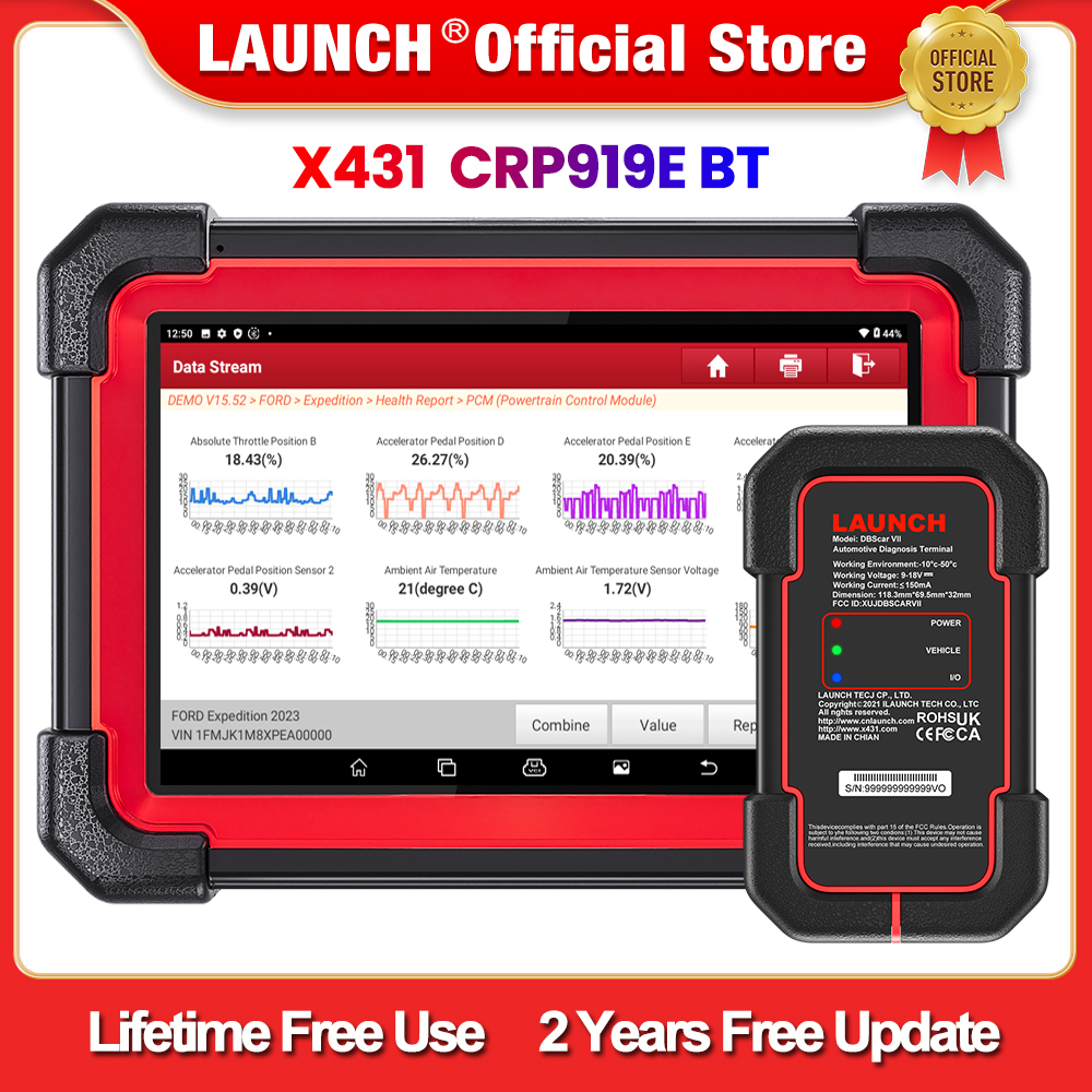 LAUNCH X431 CRP919E BT DBScar VII 車診断ツール CAN FD DOIP FCA 全システム 35 リセット ECU コーディング 双方向スキャンツール