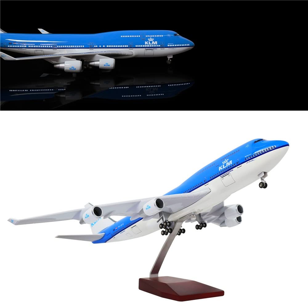 747 Klm モデルおもちゃ 47 センチメートル 1:130 スケール飛行機ライト付き