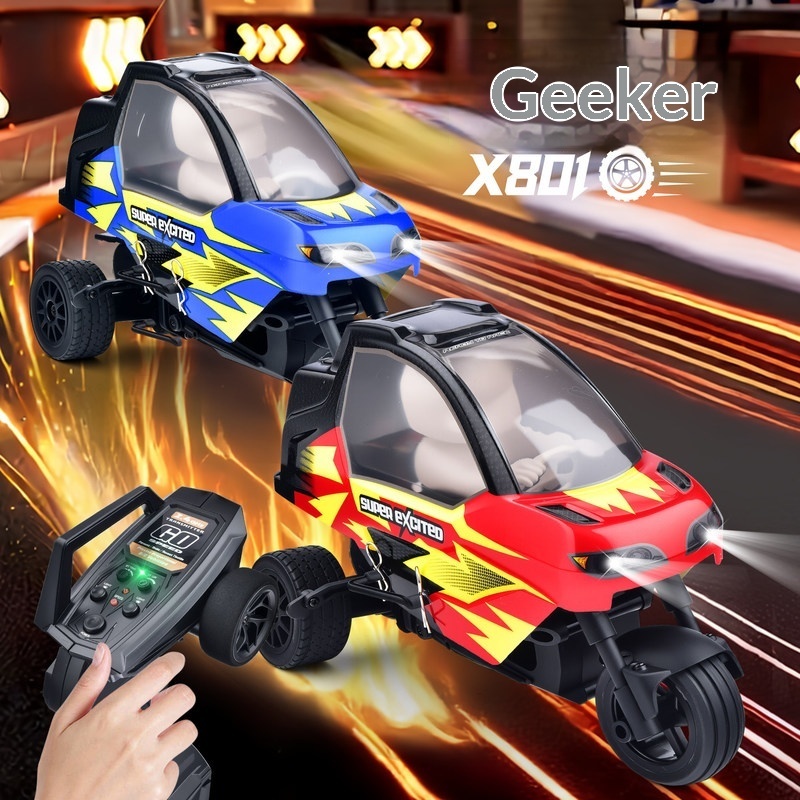 新しい Geekcreator X801 プロフェッショナル Rc 三輪車オフロードクライミングレーシングドリフトカー 3 輪車両模型玩具趣味プレーヤーのため