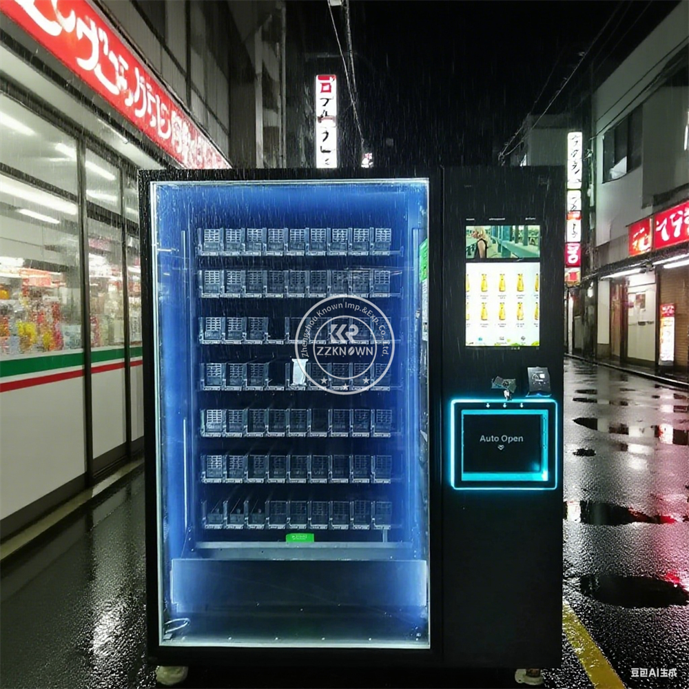 カスタム自動ディストリビューター Distributeur Automatique コンボ飲料缶ボトル ドリンクとスナックの自動販売機