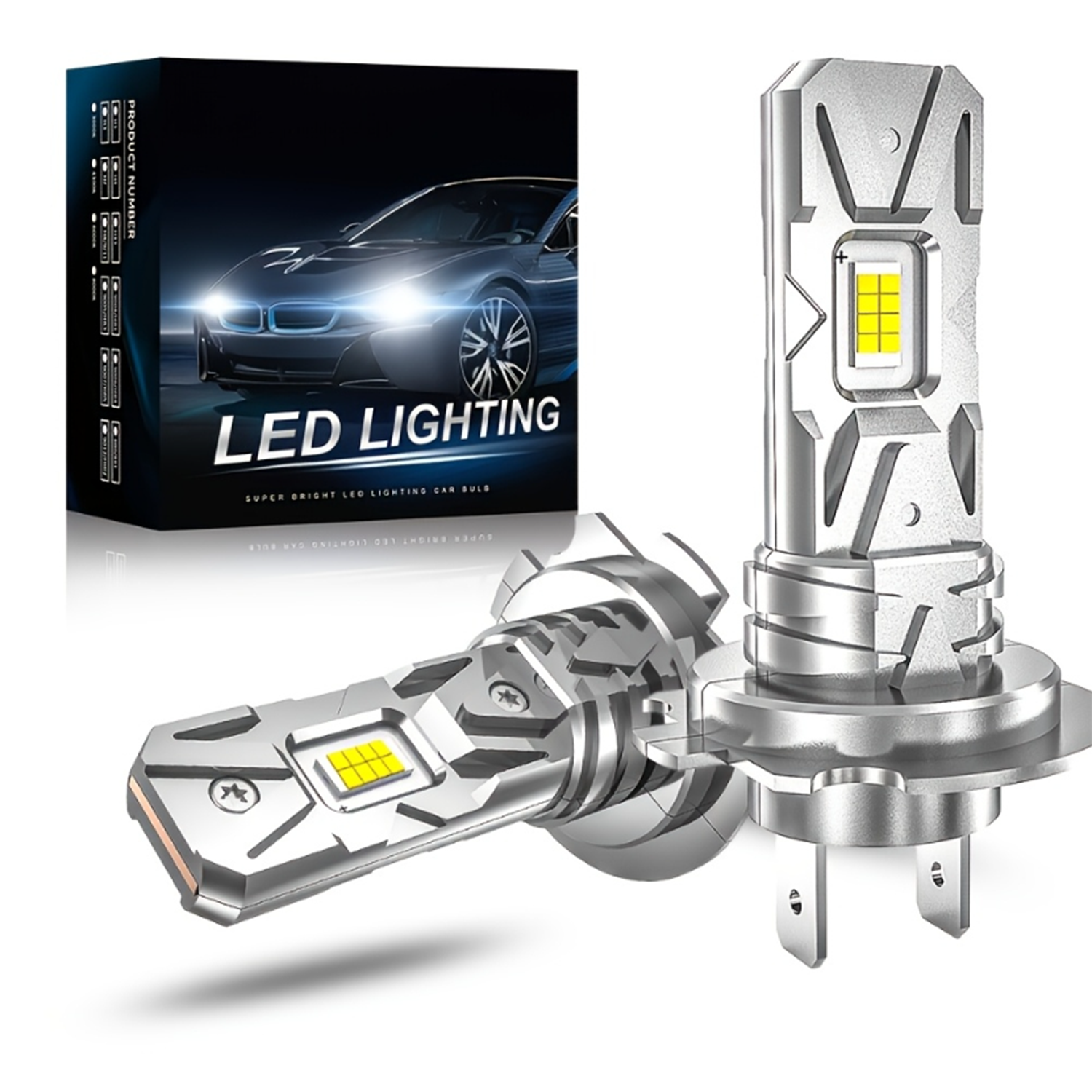 2 個 H7 LED 車のヘッドライト電球 350 ワット 6000 18K 車の運転ランニングライト 12V 超高輝度車のヘッドライトフォグライト Canbus