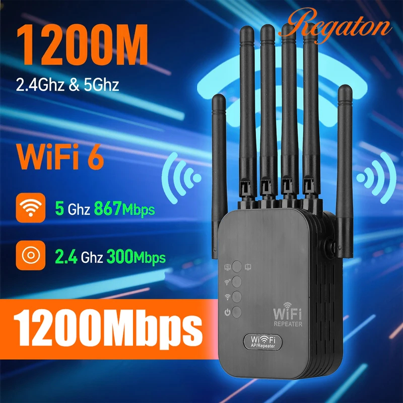 ワイヤレス 5G WiFi リピーター 1200Mbps ルーター Wifi ブースターデュアルバンド長距離エクステンダー 5Ghz Wi-Fi 信号増幅リピーター