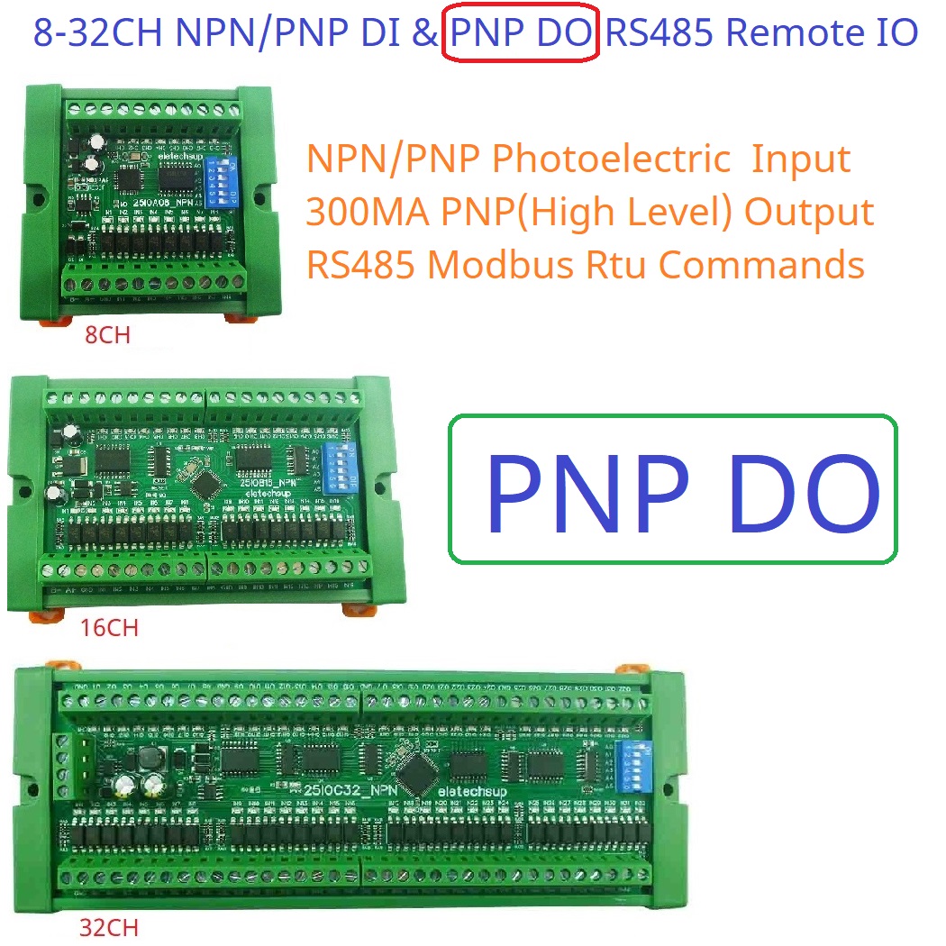 8/16/32 DI-DO Modbus DMOS PNP 出力