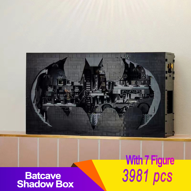 ライト付き MOC 76252 ディスプレイシャドウボックス 3981 個クラシックモデルビルディングキットブロックレンガのおもちゃ子供男の子の誕生日プレゼント