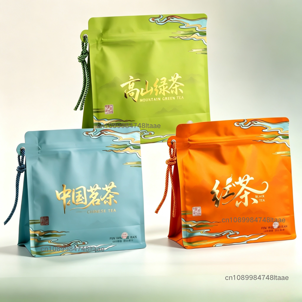 中国の有名な Dahongpao 包装袋 250 グラム/500 グラム緑茶/紅茶スタンドアップバッグウーロン茶セルフシール袋のカスタマイズ