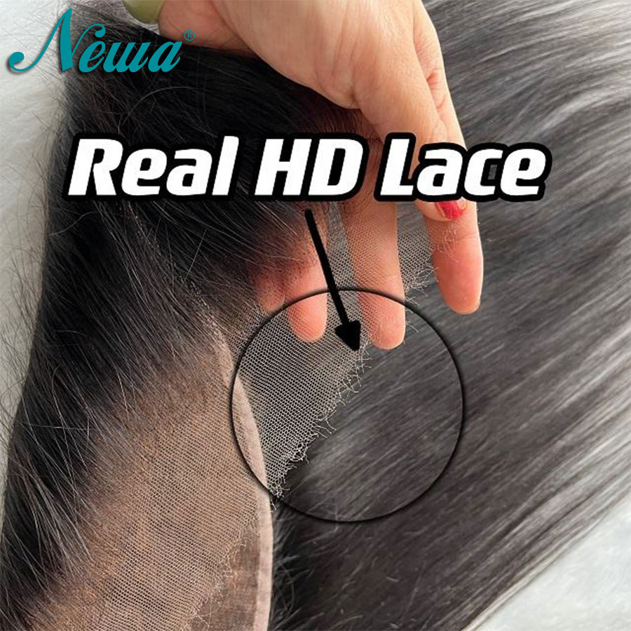 Newa Hair リアル HD レース 13x4/13x6 HD 前頭閉鎖 スモールノット 2x6 HD レース深部人間バージンヘア 7x5/9x6/5x5 HD 閉鎖