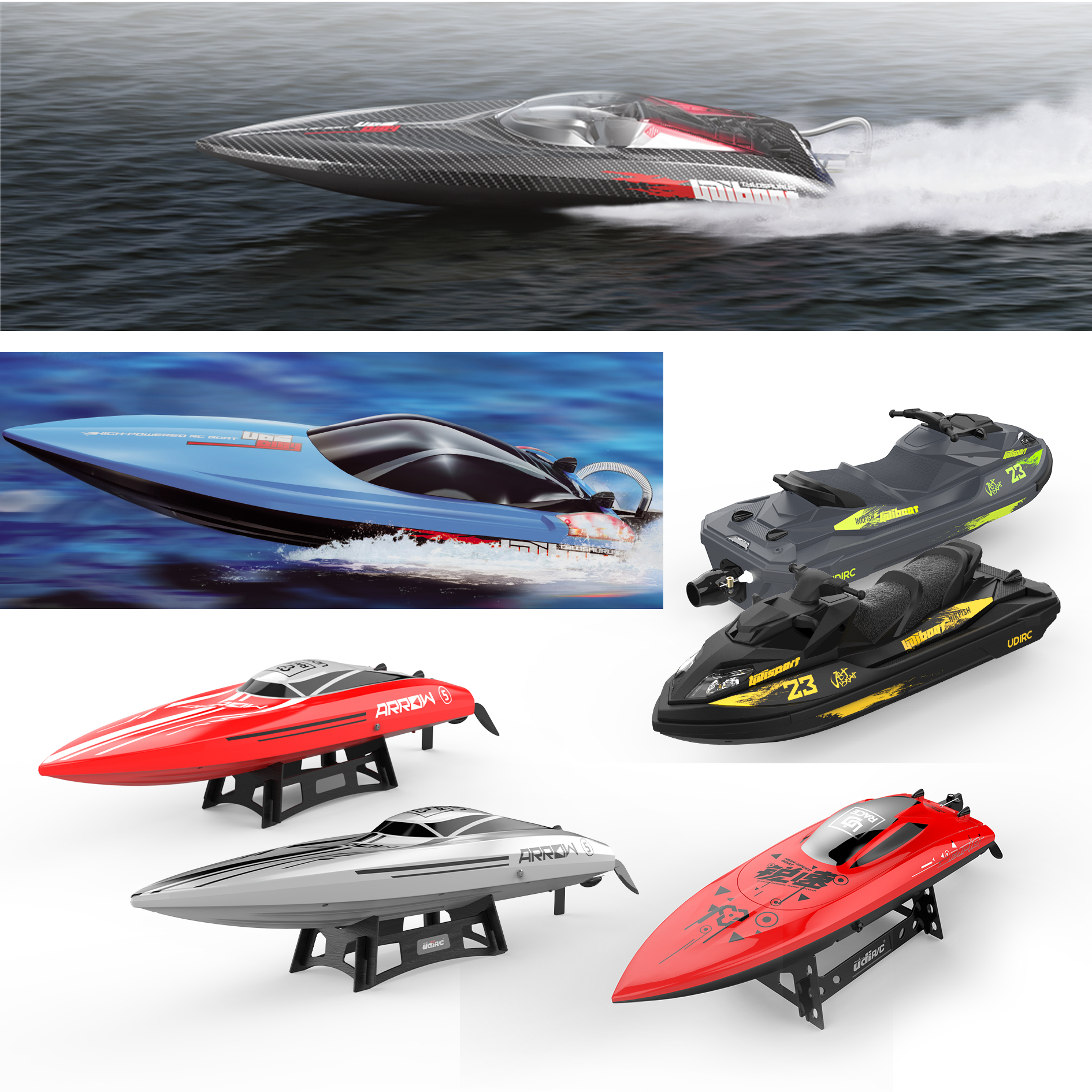UDIRC RC 防水スピード ボート UDI034 UDI022 UDI005 UDI023 UDI023PRO UDI009 UDI018 UDI025 転覆防止プールと湖のおもちゃ