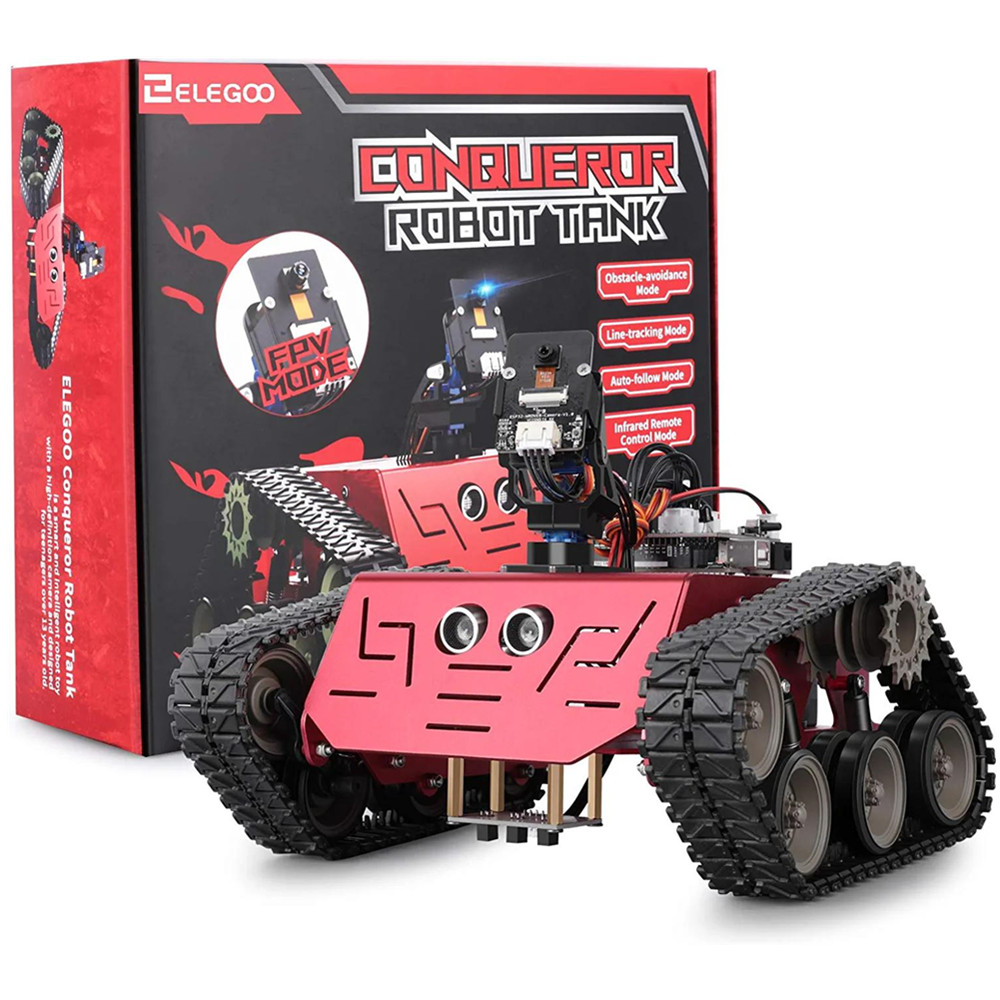 ELEGOO Conqueror Robot Tank with UNO R3、IRリモートなど - インテリジェントで教育的なおもちゃの車ロボットキット、Arduと互換性あり
