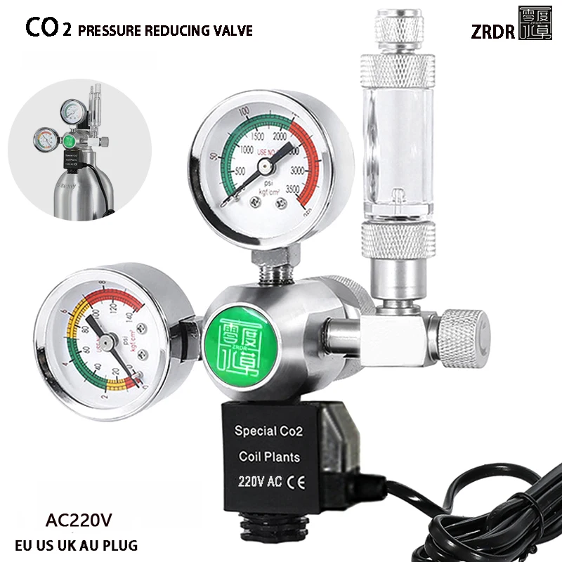 水族館 DIY CO2 レギュレーター電磁バブルカウンター CO2 制御システム反応防水水槽 CO2 減圧弁