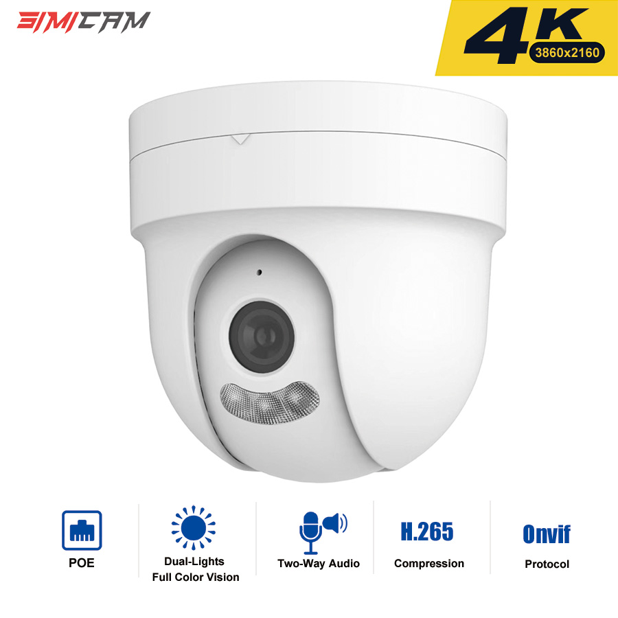 CCTV PoE セキュリティ IP カメラ 4K 8MP/5MP/4MP ドーム双方向オーディオカラーナイトビジョン Onvif H.265 ビデオ監視 NVR カメラ