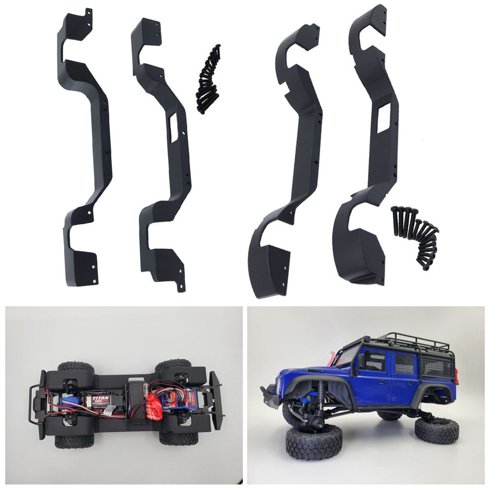 2 個シミュレーションフェンダーライニング装飾交換トラクサス TRX-4M ディフェンダーまたはブロンコ 1/18 RC カーアクセサリーアップグレードパーツ