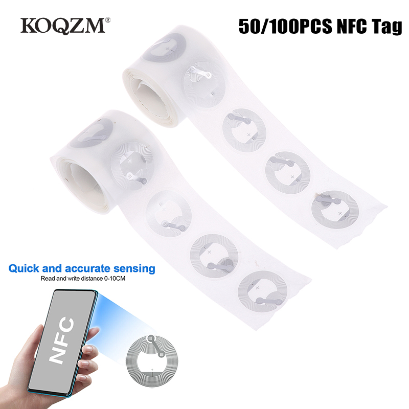 50/100 個 NFC タグ Nfc215 チップラベルステッカー RFID 電子ラベルステッカーアクセス制御スマートキー書き換え可能