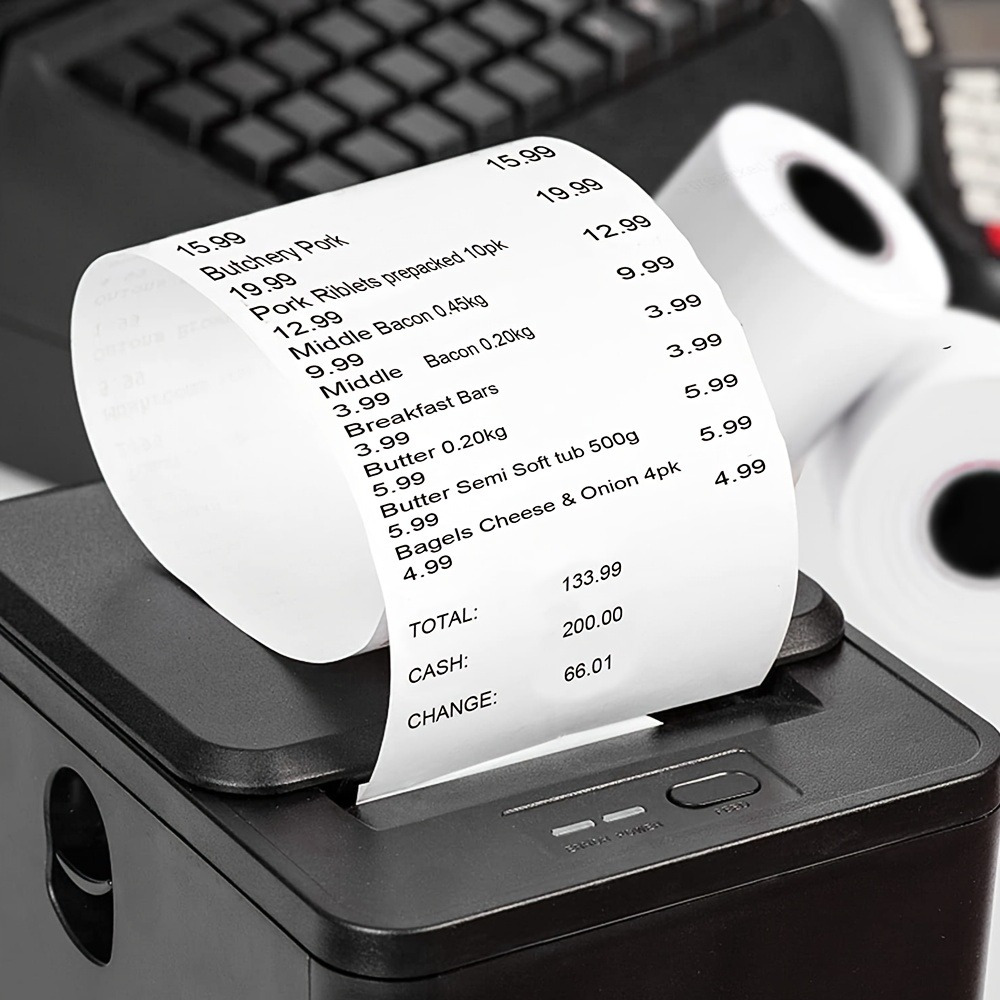 57x40mm サーマル POS ロール - 高速印刷レシート用紙、ほとんどのクレジット カード端末と互換性があります
