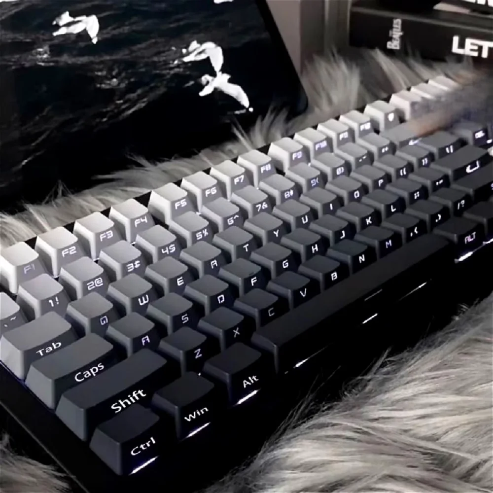 2025 新オリジナルデイライトチェリーキーキャップ PBT 半透明グラデーションカラーサイド彫刻 MX メカニカルキーボード用にパーソナライズ