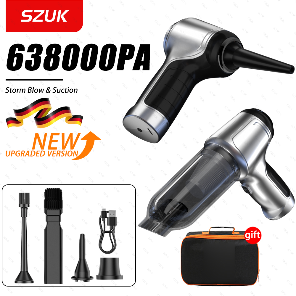 SZUK New Car Vacuum Cleaner Powerful Mini 638000PA Portable Vacuum Cleaner for Home Appliance Handheld Blower Car Cleaner