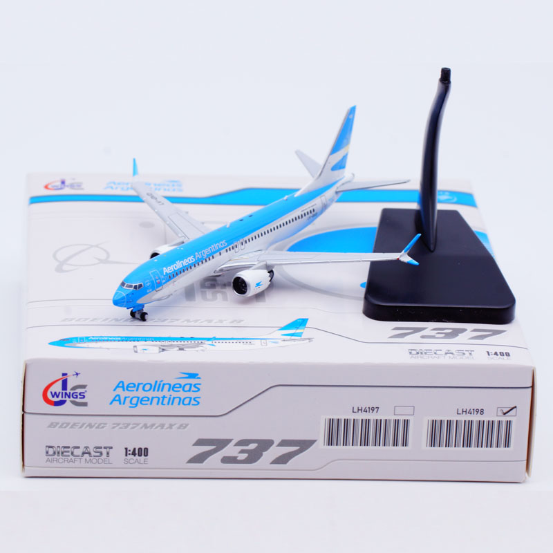 LH4198 合金収集価値のある飛行機ギフト JC ウィングス 1:400 Aerolineas アルゼンチン スカイチーム ボーイング B737 MAX 8 ダイキャスト航空機モデル LV-GVD